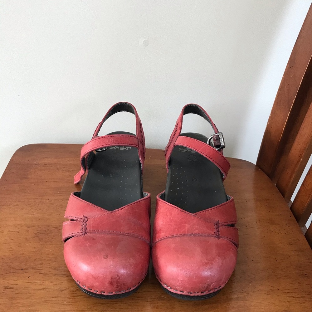 Vintage Red Dansko Strap Sandal